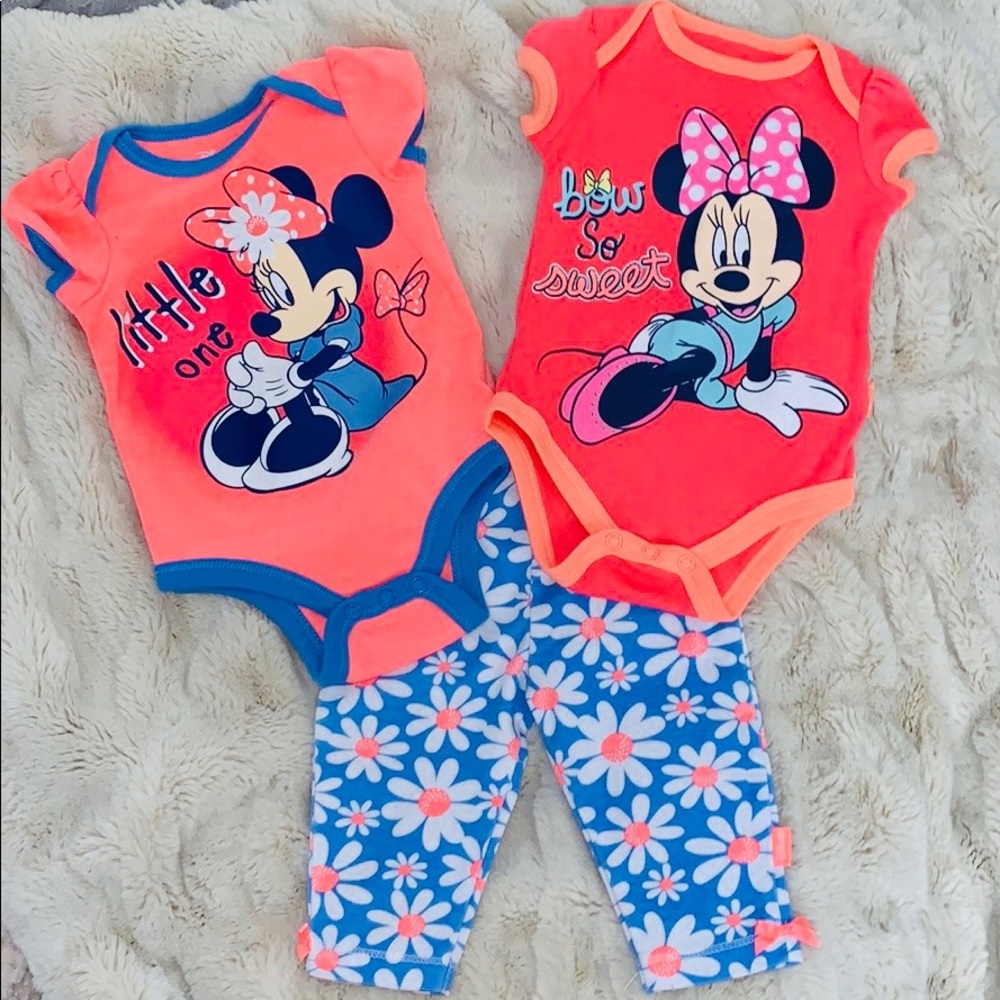 Disney Minnie Mouse body suits size 0 - 3 months